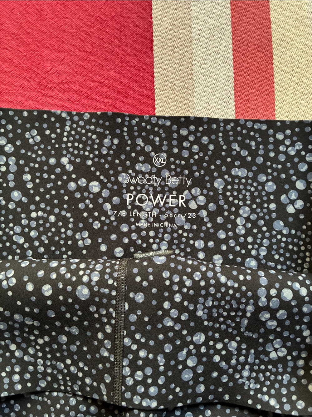 Sweaty Betty High Waist 7/8 Leggings in the Blue Celestial Dots. Plus Size XXL - Picture 5 of 8
